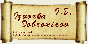 Izvorka Dobromirov vizit kartica